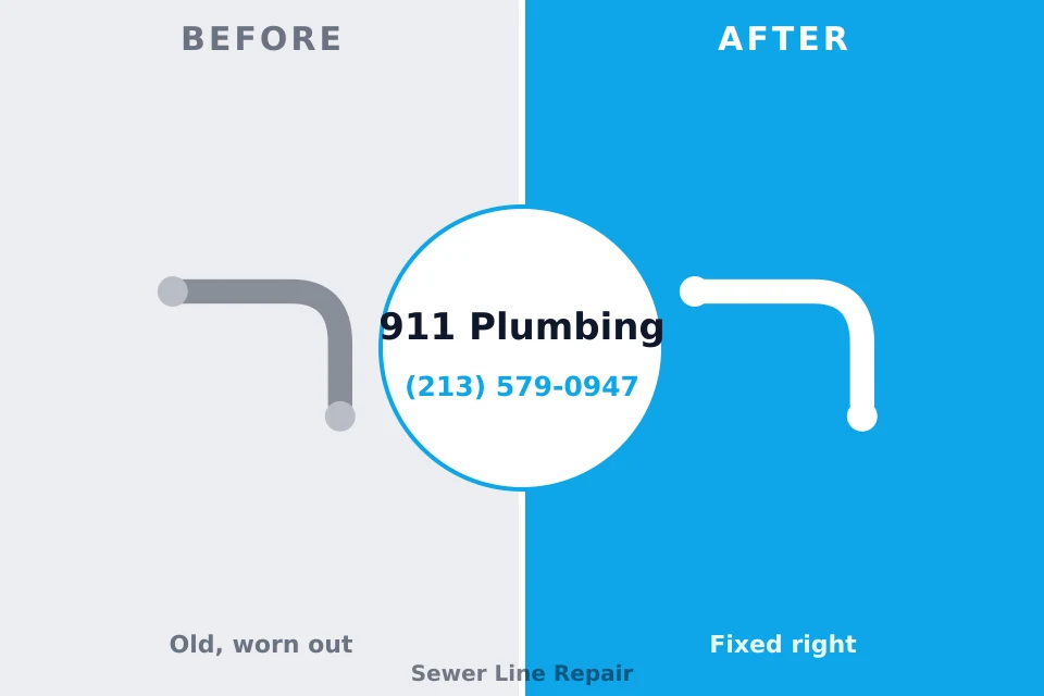 Before and after: plumbing repair North Warren, PA